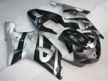 Argent Noir Carénage GSXR 600 / 750 K1 K2 K3 01-03