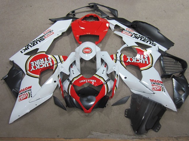 Blanc Lucky Strike Rouge Motul Carénages GSXR 1000 K5 05-06
