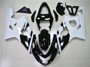 Blanc Noir Carénages GSXR 600 / 750 K4 04-05