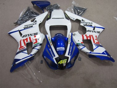 Bleu Blanc Motul Dunlop 46 Carénage R1 09-11