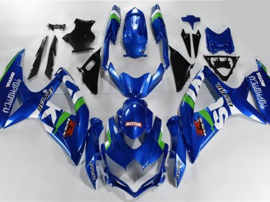 Bleu Blanc Vert Carénage GSXR 600 / 750 K8 08-10