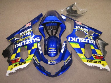 Bleu Jaune Telefumica Movistar Carénage GSXR 1000 K1 00-02