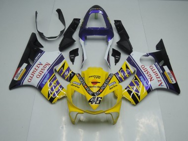 Jaune Blanc Nastro Azzurro Carénage CBR 600 F4i 01-03