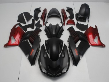 Noir Mat et Rouge Carénage ZX14R ZZR 1400 06-11