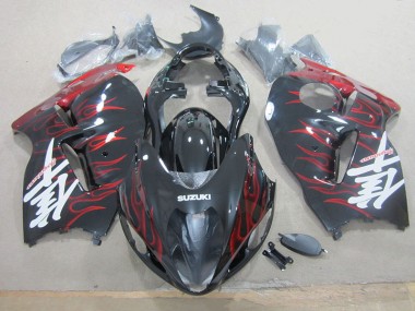 Noir Rouge Flamme Carrosserie GSXR 1300 Hayabusa 96-07