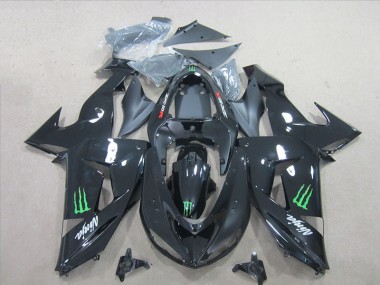 Noir Vert Monster Ninja Carénage ZX10R 06-07