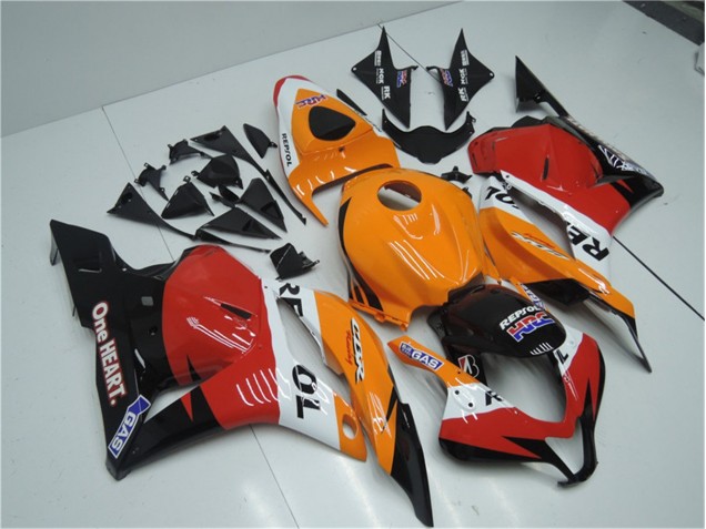 Orange Rouge Noir Repsol Carénage CBR 600 RR 09-12