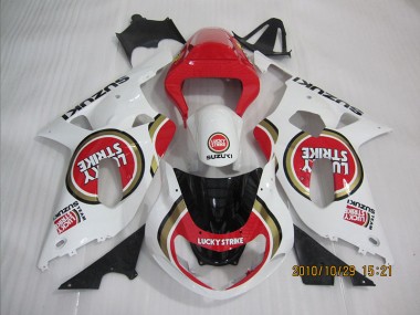 Rouge Blanc Lucky Strike Carénage GSXR 600 K1 K2 K3 01-03